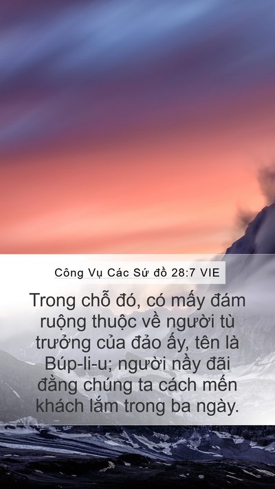 Công Vụ Các Sứ đồ 28:7 VIE Bible Verse Image