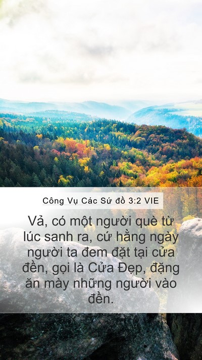 Công Vụ Các Sứ đồ 3:2 VIE Bible Verse Image