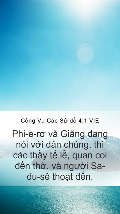 Công Vụ Các Sứ đồ 4:1 VIE Bible Verse Image