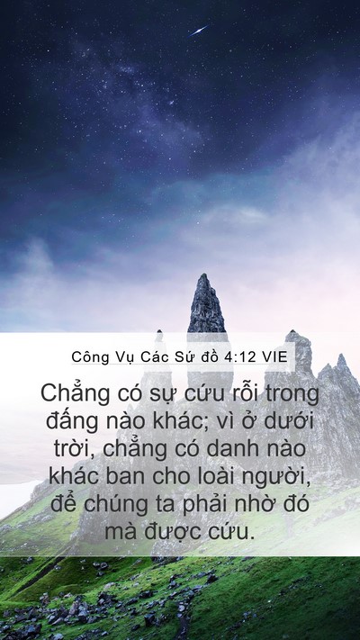 Công Vụ Các Sứ đồ 4:12 VIE Bible Verse Image