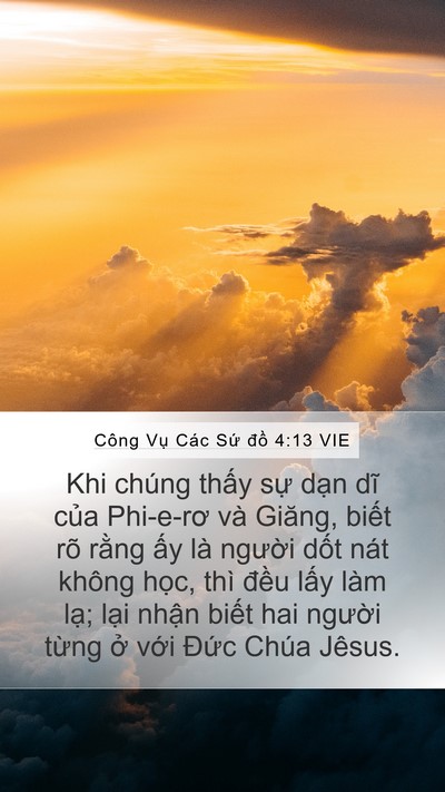 Công Vụ Các Sứ đồ 4:13 VIE Bible Verse Image