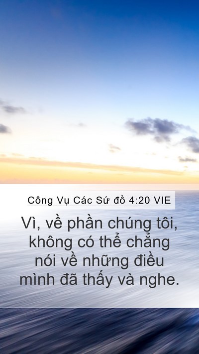 Công Vụ Các Sứ đồ 4:20 VIE Bible Verse Image