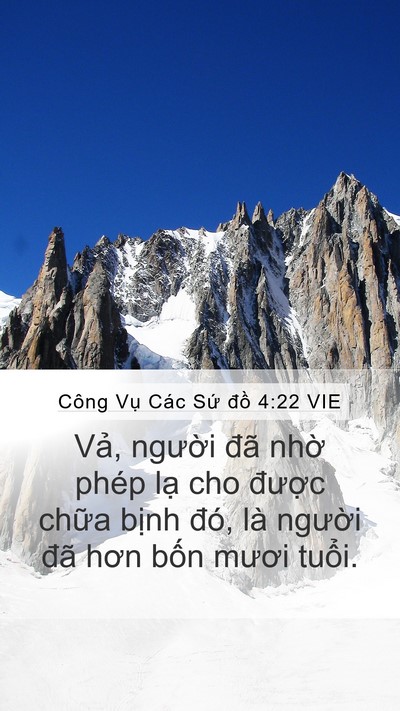 Công Vụ Các Sứ đồ 4:22 VIE Bible Verse Image