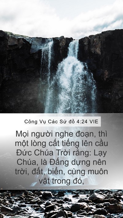 Công Vụ Các Sứ đồ 4:24 VIE Bible Verse Image