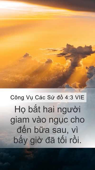 Công Vụ Các Sứ đồ 4:3 VIE Bible Verse Image