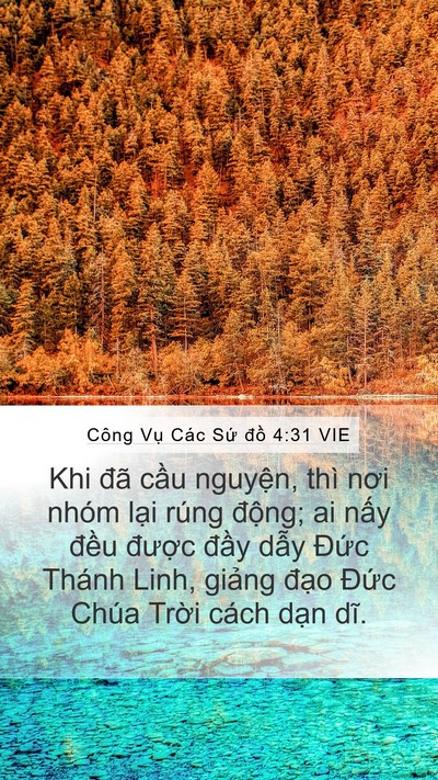 Công Vụ Các Sứ đồ 4:31 VIE Bible Verse Image