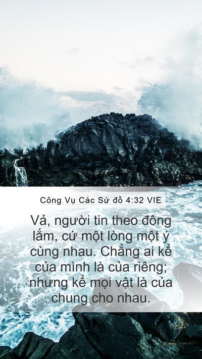 Công Vụ Các Sứ đồ 4:32 VIE Bible Verse Image