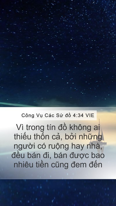 Công Vụ Các Sứ đồ 4:34 VIE Bible Verse Image