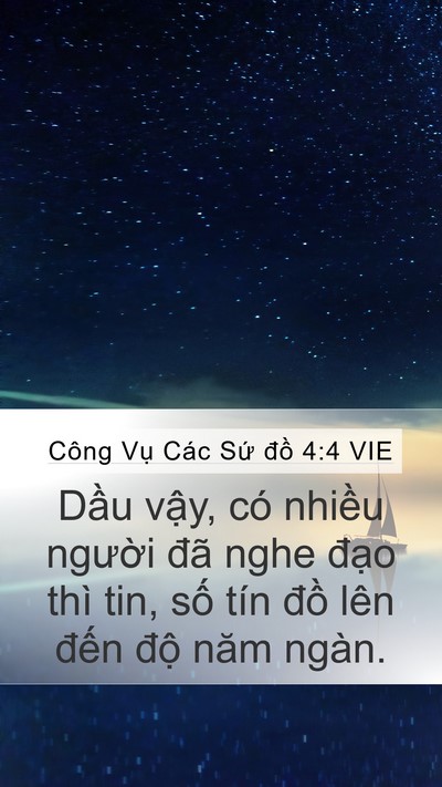 Công Vụ Các Sứ đồ 4:4 VIE Bible Verse Image