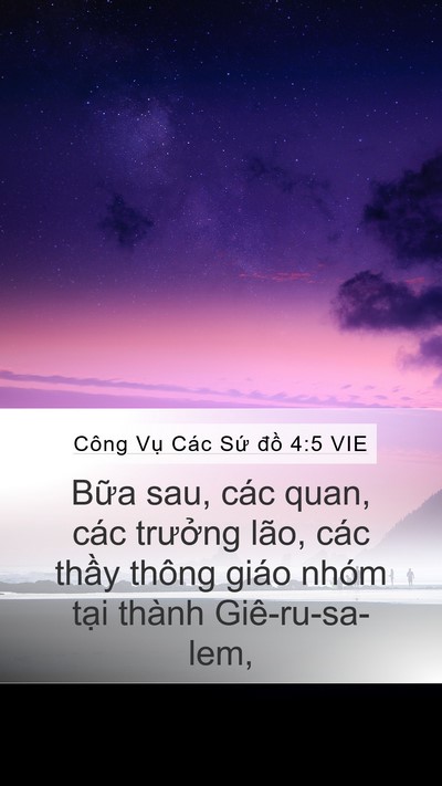 Công Vụ Các Sứ đồ 4:5 VIE Bible Verse Image