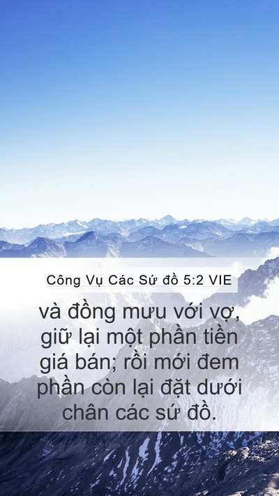 Công Vụ Các Sứ đồ 5:2 VIE Bible Verse Image