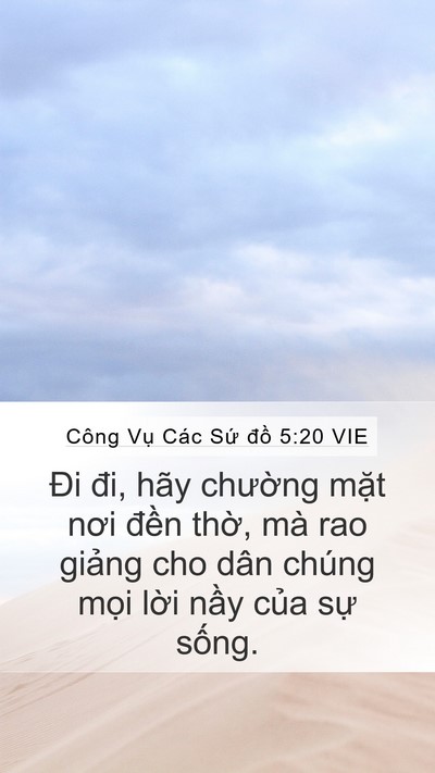 Công Vụ Các Sứ đồ 5:20 VIE Bible Verse Image