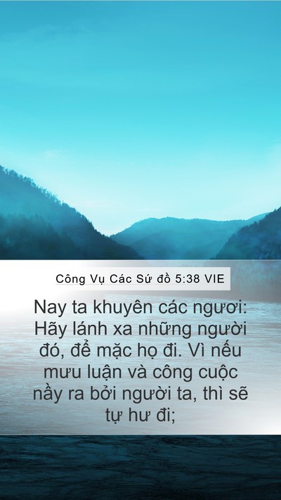 Công Vụ Các Sứ đồ 5:38 VIE Bible Verse Image