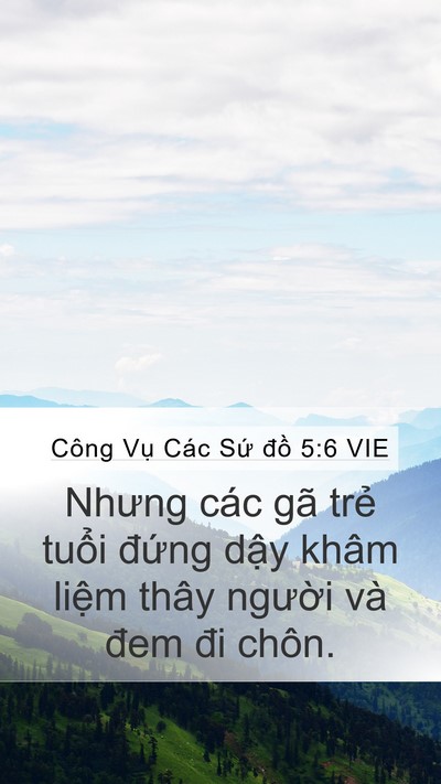 Công Vụ Các Sứ đồ 5:6 VIE Bible Verse Image