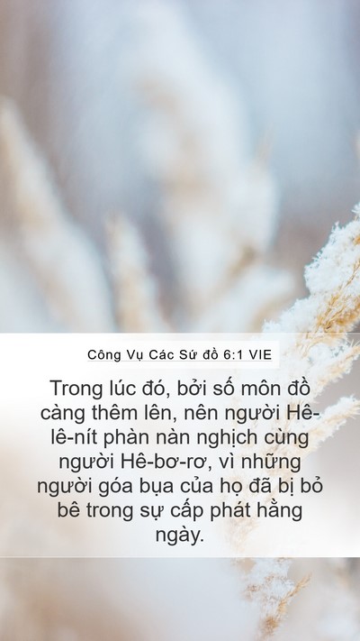Công Vụ Các Sứ đồ 6:1 VIE Bible Verse Image