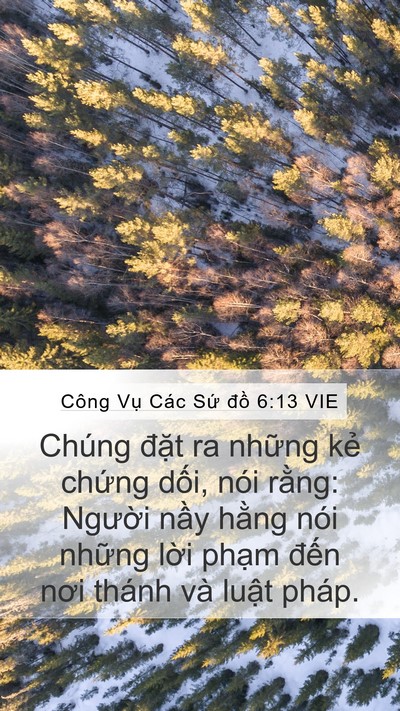 Công Vụ Các Sứ đồ 6:13 VIE Bible Verse Image