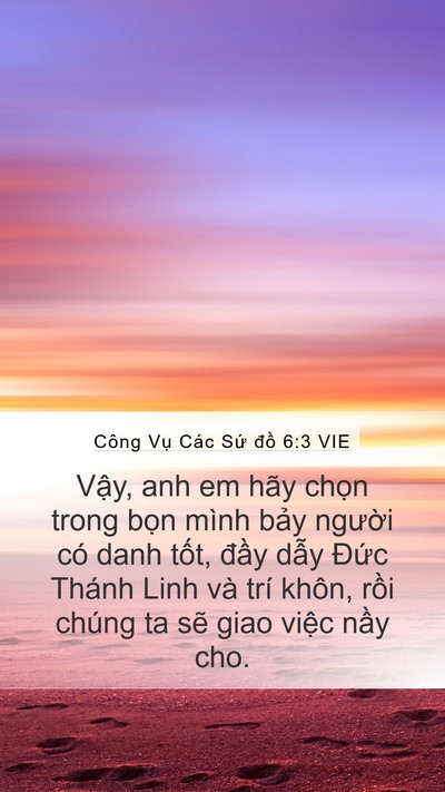Công Vụ Các Sứ đồ 6:3 VIE Bible Verse Image