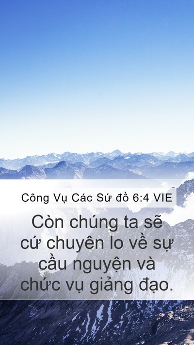 Công Vụ Các Sứ đồ 6:4 VIE Bible Verse Image