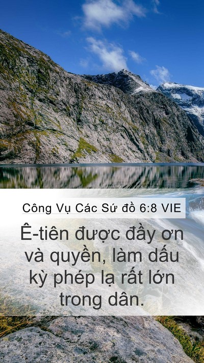 Công Vụ Các Sứ đồ 6:8 VIE Bible Verse Image