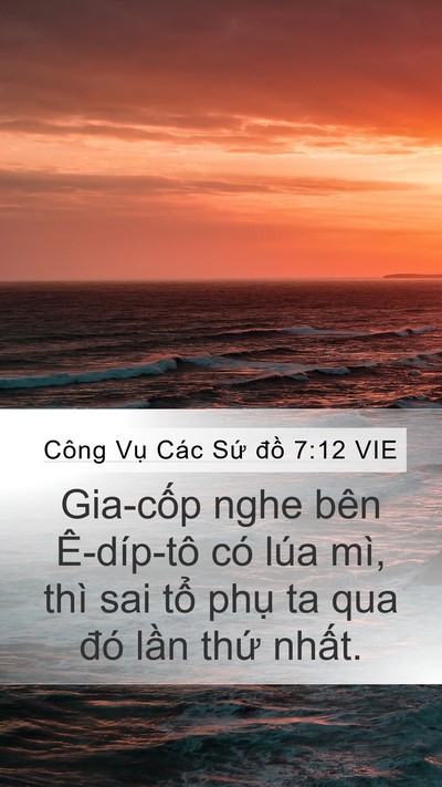 Công Vụ Các Sứ đồ 7:12 VIE Bible Verse Image