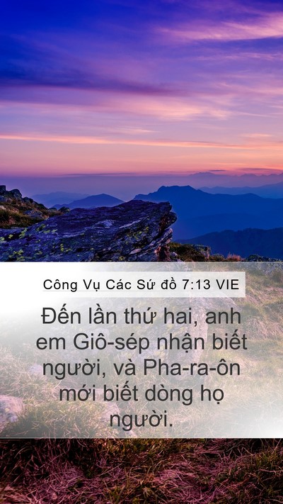 Công Vụ Các Sứ đồ 7:13 VIE Bible Verse Image