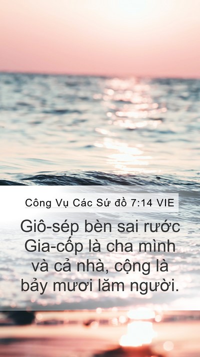 Công Vụ Các Sứ đồ 7:14 VIE Bible Verse Image