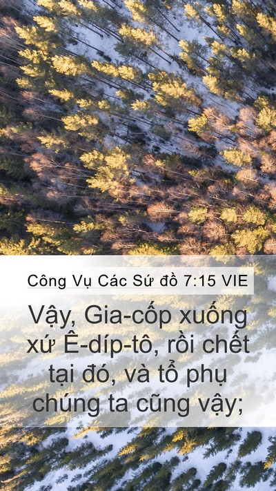 Công Vụ Các Sứ đồ 7:15 VIE Bible Verse Image