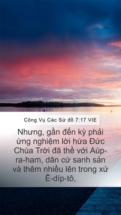 Công Vụ Các Sứ đồ 7:17 VIE Bible Verse Image