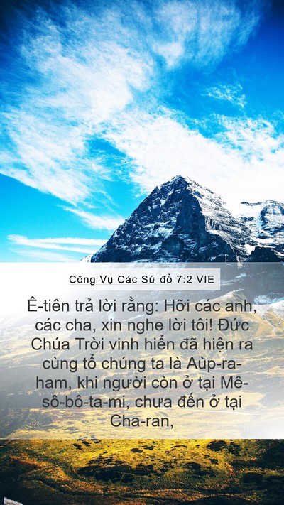 Công Vụ Các Sứ đồ 7:2 VIE Bible Verse Image