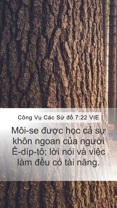 Công Vụ Các Sứ đồ 7:22 VIE Bible Verse Image