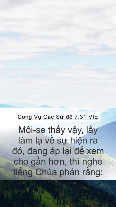 Công Vụ Các Sứ đồ 7:31 VIE Bible Verse Image