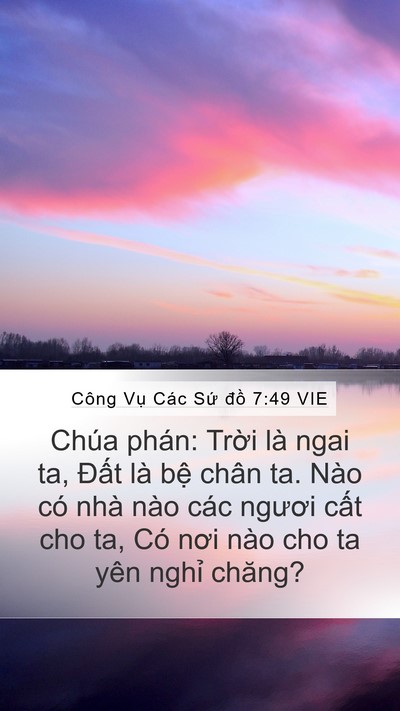 Công Vụ Các Sứ đồ 7:49 VIE Bible Verse Image