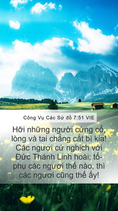 Công Vụ Các Sứ đồ 7:51 VIE Bible Verse Image