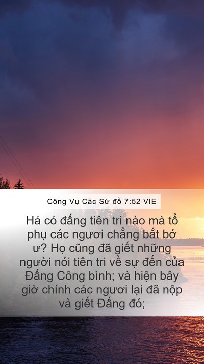 Công Vụ Các Sứ đồ 7:52 VIE Bible Verse Image