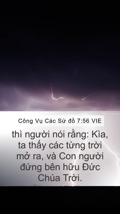 Công Vụ Các Sứ đồ 7:56 VIE Bible Verse Image