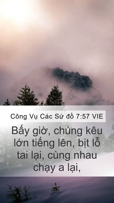 Công Vụ Các Sứ đồ 7:57 VIE Bible Verse Image
