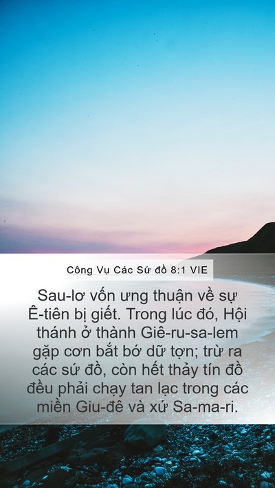 Công Vụ Các Sứ đồ 8:1 VIE Bible Verse Image