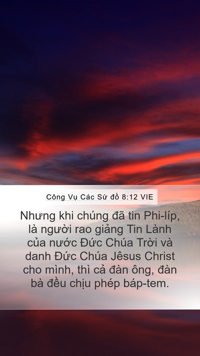 Công Vụ Các Sứ đồ 8:12 VIE Bible Verse Image