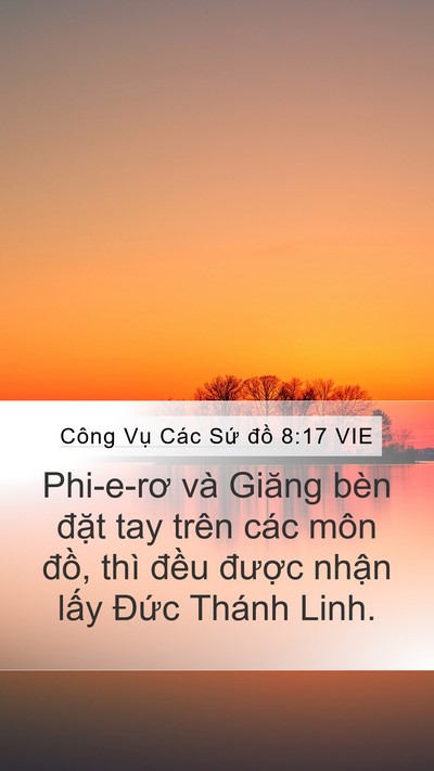 Công Vụ Các Sứ đồ 8:17 VIE Bible Verse Image