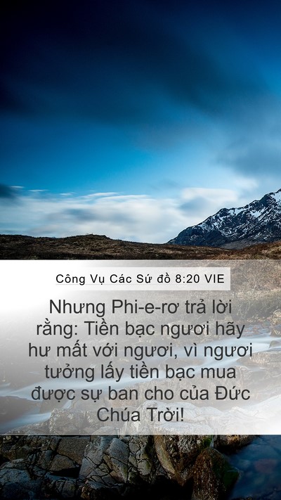 Công Vụ Các Sứ đồ 8:20 VIE Bible Verse Image