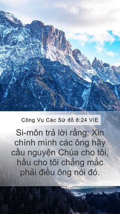Công Vụ Các Sứ đồ 8:24 VIE Bible Verse Image
