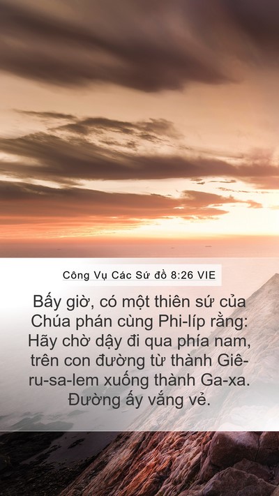 Công Vụ Các Sứ đồ 8:26 VIE Bible Verse Image