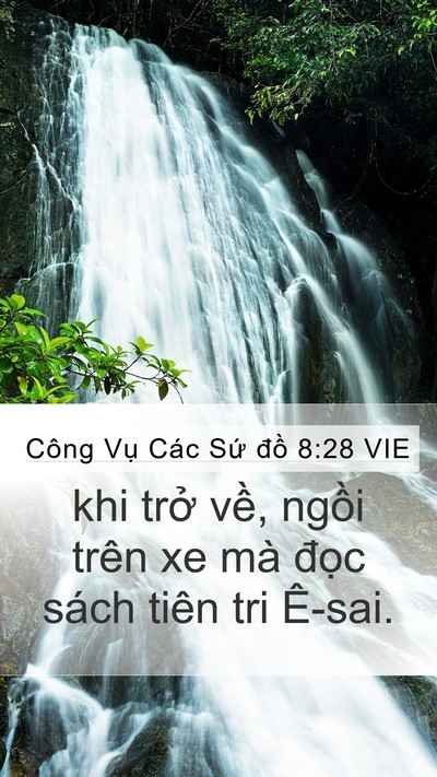 Công Vụ Các Sứ đồ 8:28 VIE Bible Verse Image