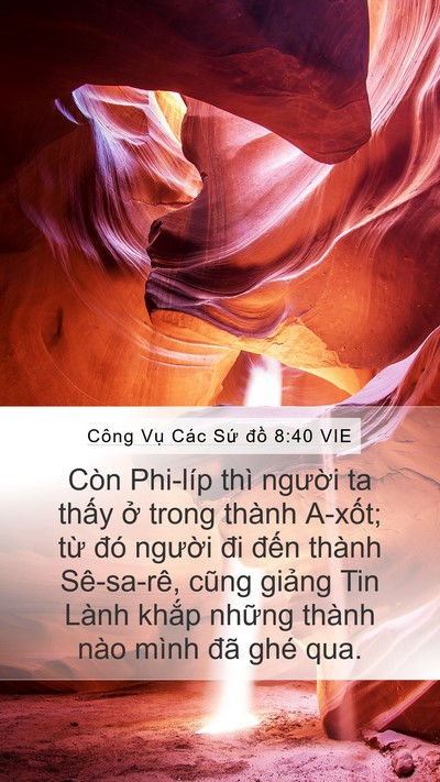 Công Vụ Các Sứ đồ 8:40 VIE Bible Verse Image