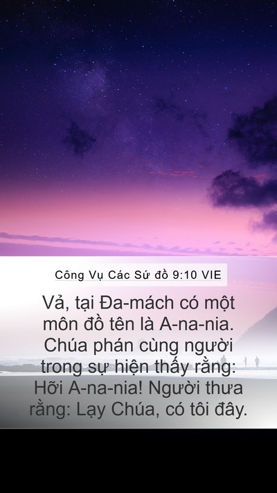 Công Vụ Các Sứ đồ 9:10 VIE Bible Verse Image