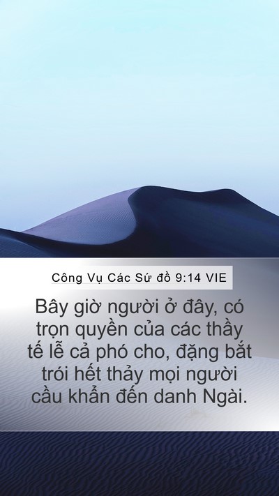 Công Vụ Các Sứ đồ 9:14 VIE Bible Verse Image