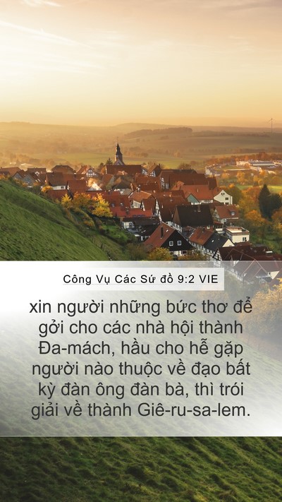 Công Vụ Các Sứ đồ 9:2 VIE Bible Verse Image