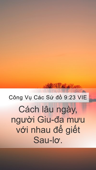 Công Vụ Các Sứ đồ 9:23 VIE Bible Verse Image