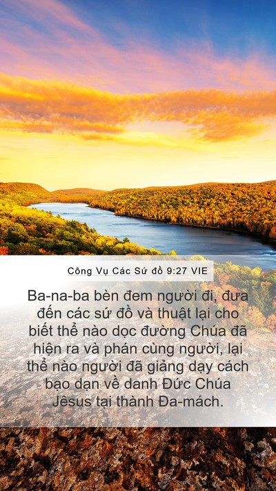 Công Vụ Các Sứ đồ 9:27 VIE Bible Verse Image