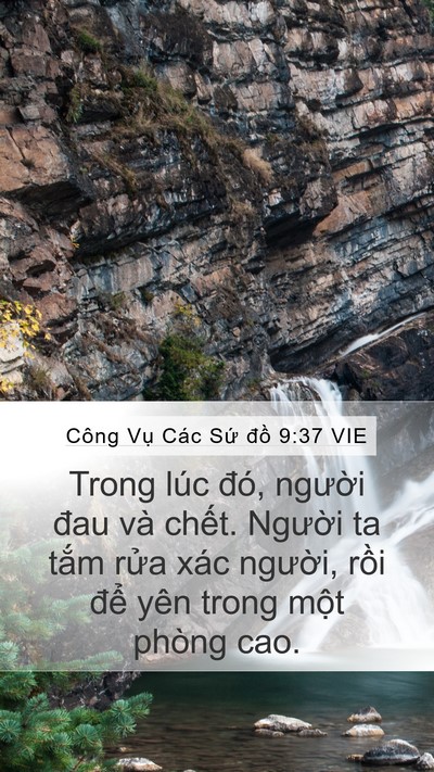 Công Vụ Các Sứ đồ 9:37 VIE Bible Verse Image